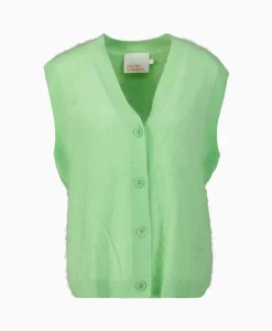 Dames Absolut Cashmere Gilets*Gilet Irena Groen