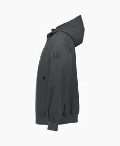 Heren Airforce Jassen*Jack Hooded Four-Fay Stretch Donker Grijs