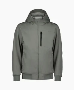 Heren Airforce Jassen*Softshell Jas Hooded Grijs
