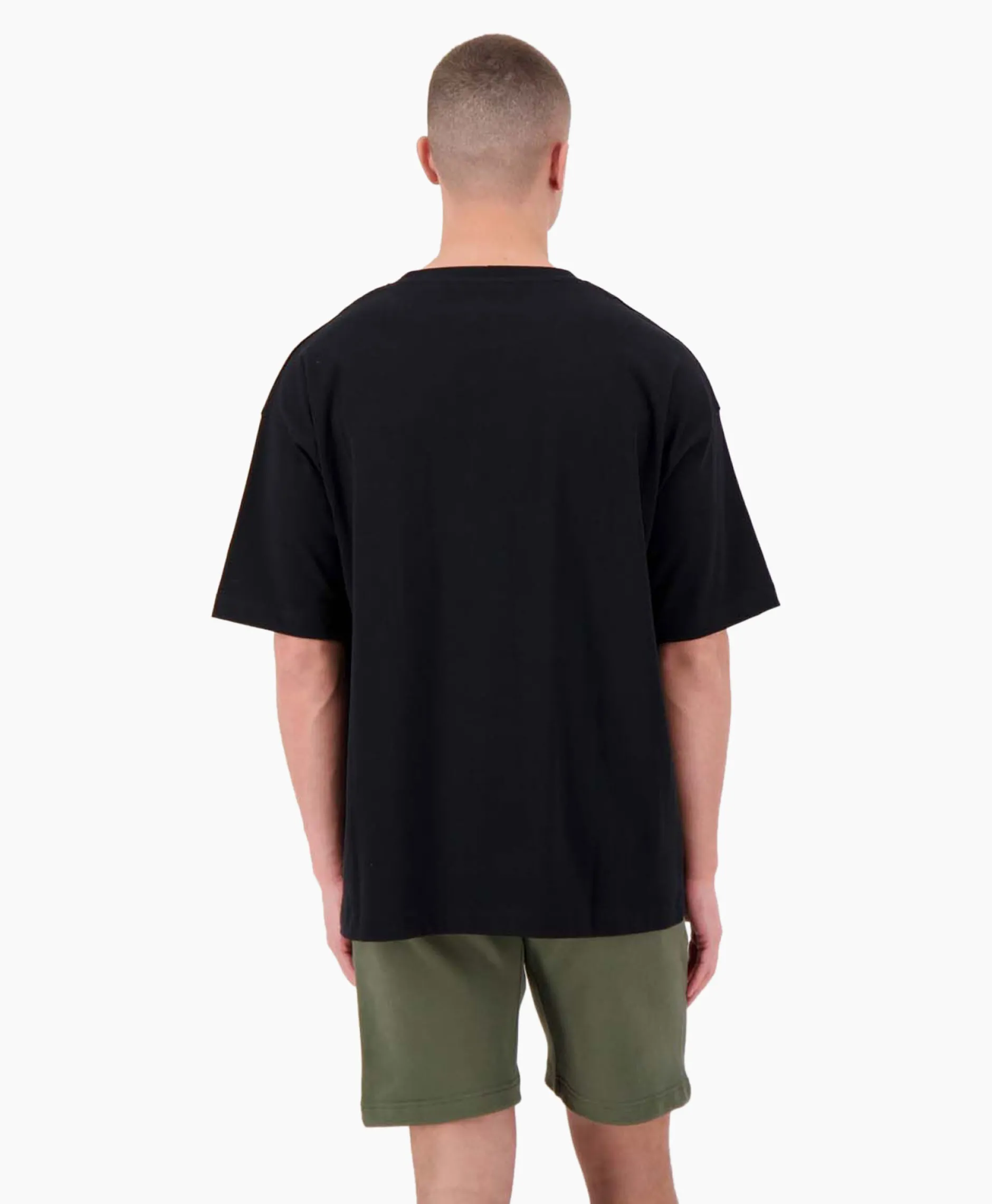 Heren Airforce T-Shirts*T-Shirt Korte Mouw Oversized Ttt Embro Zwart