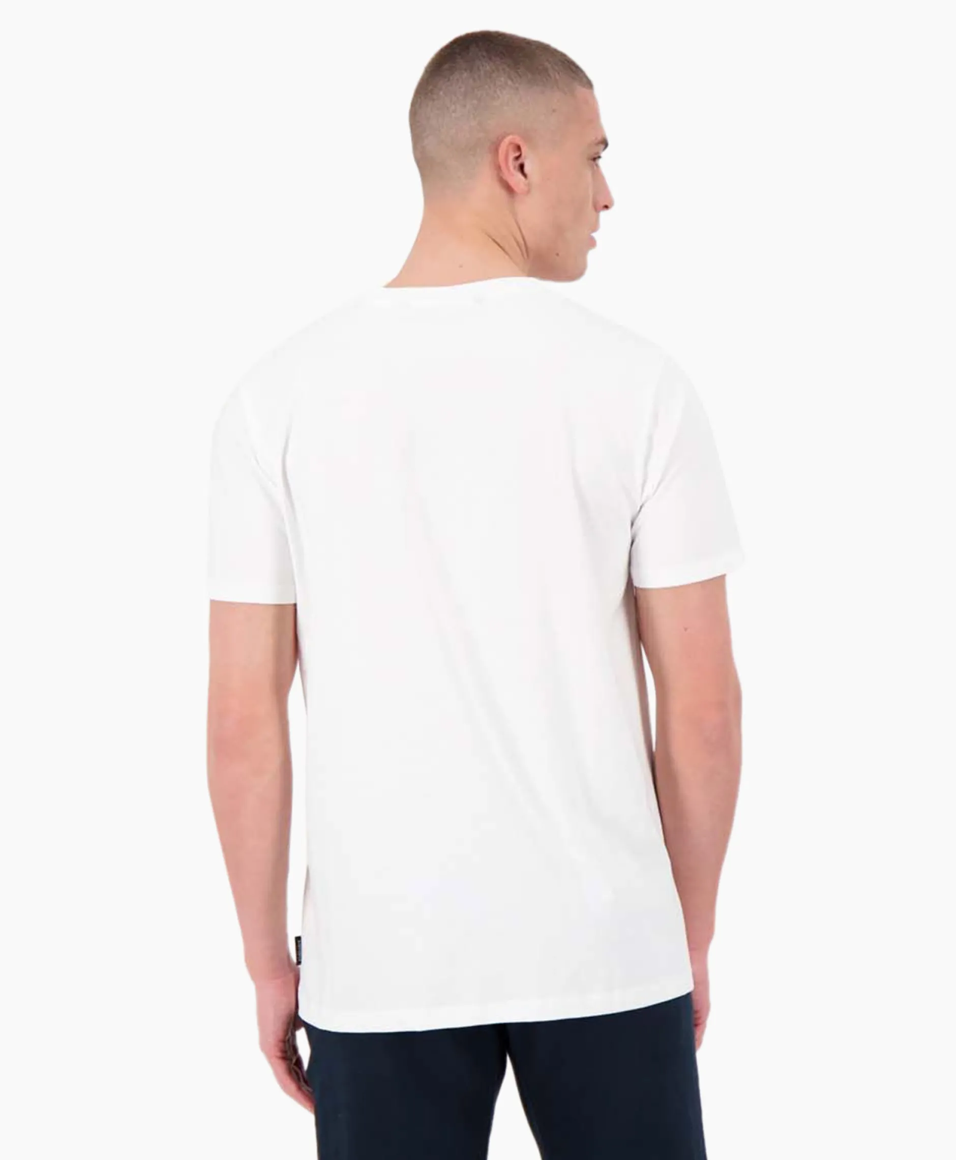 Heren Airforce T-Shirts*T-Shirt Korte Mouw Garment Dyed Wit