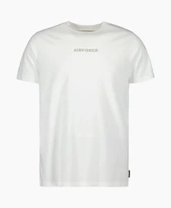 Heren Airforce T-Shirts*T-Shirt Wording/Logo Wit
