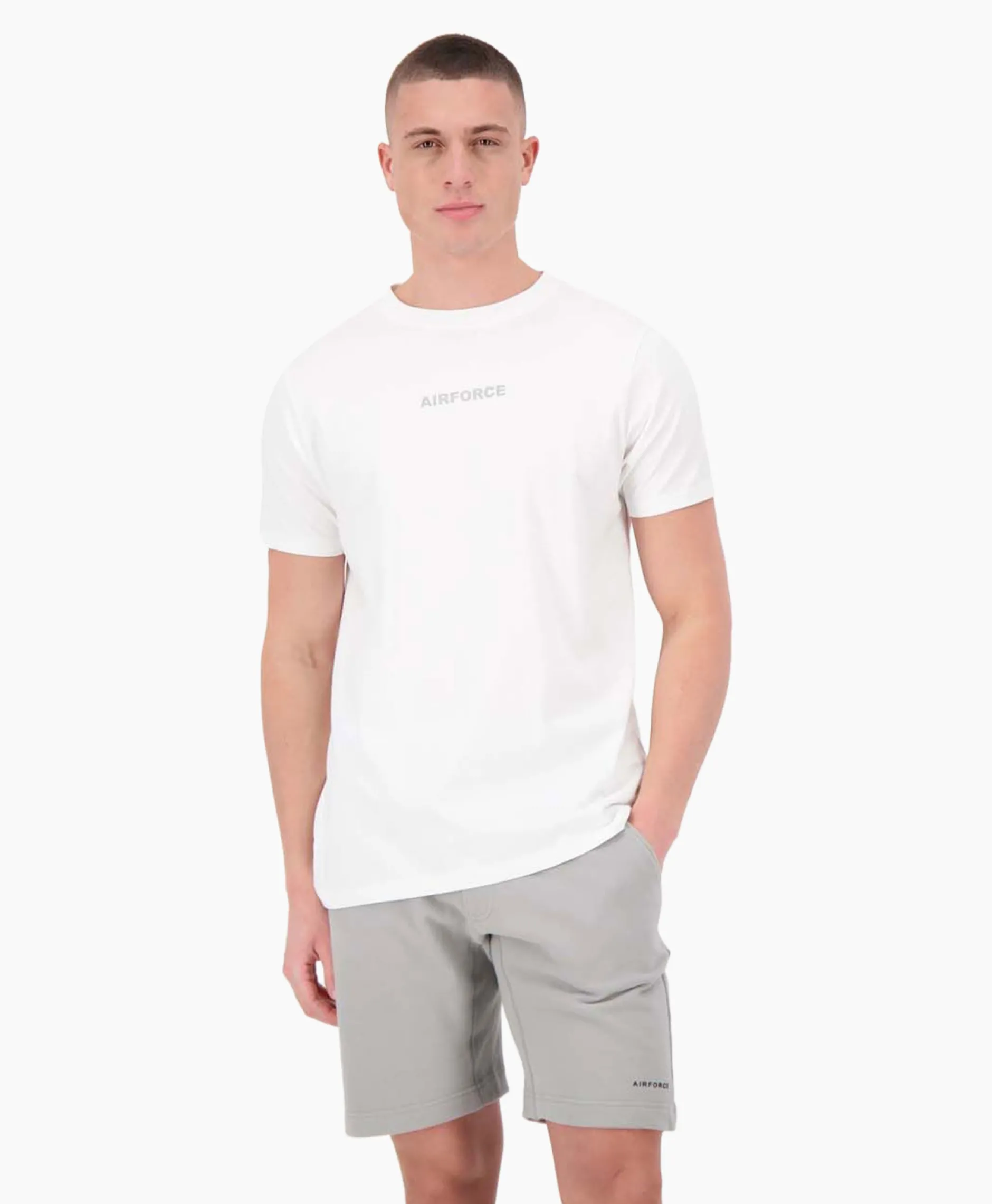 Heren Airforce T-Shirts*T-Shirt Wording/Logo Wit