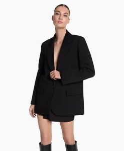 Dames Alix The Label Blazers*Blazer Woven Flowy Stretch Zwart