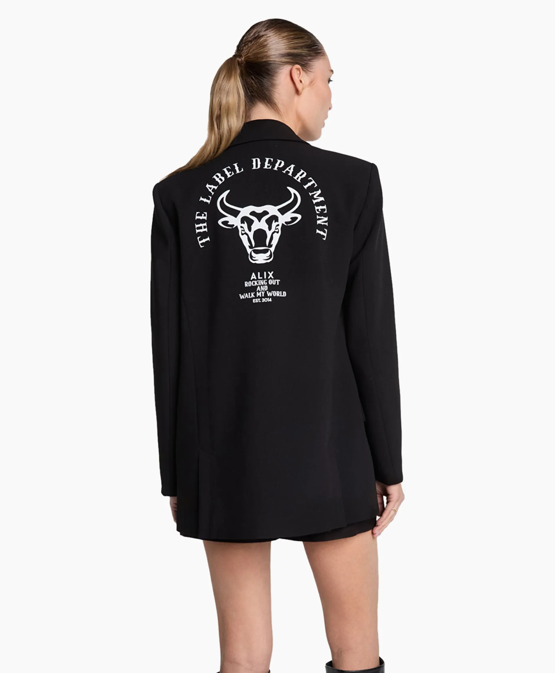 Dames Alix The Label Blazers*Blazer Woven Flowy Stretch Zwart