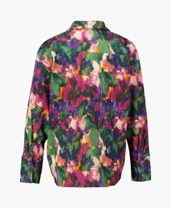 Dames Alix The Label Blouses*Blouse Woven Camouflage Flower Zwart