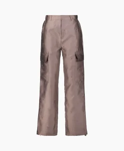 Dames Alix The Label Broeken*Cargobroek Woven Shiny Bull Cargo Brons