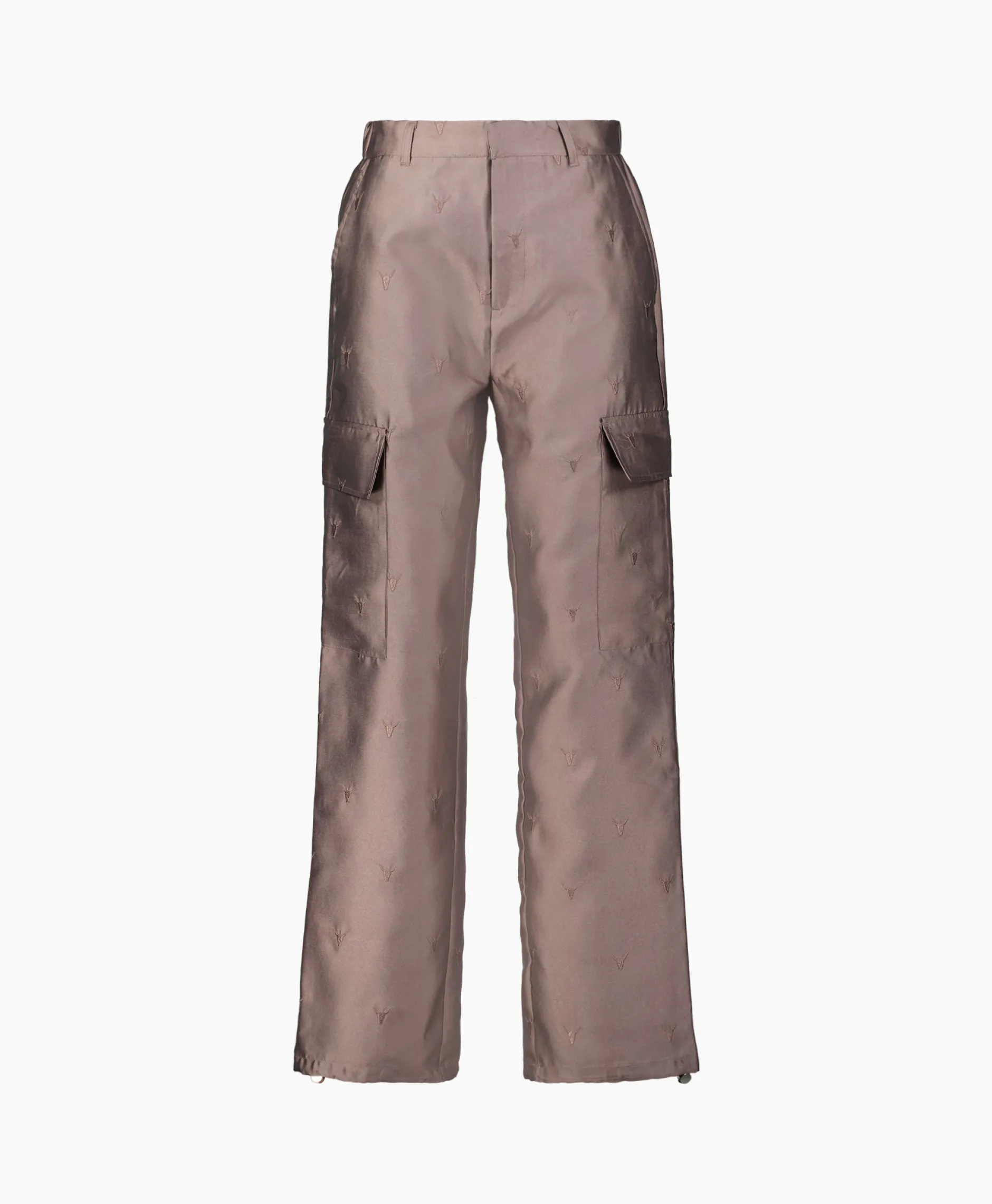 Dames Alix The Label Broeken*Cargobroek Woven Shiny Bull Cargo Brons