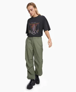 Dames Alix The Label Broeken*Cargobroek Woven Baggy Pants Groen