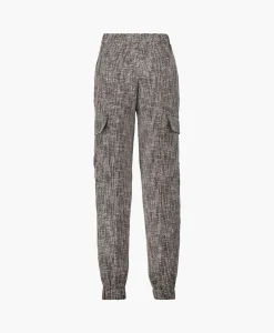 Dames Alix The Label Broeken*Cargobroek Woven Boucle Cargo Zwart