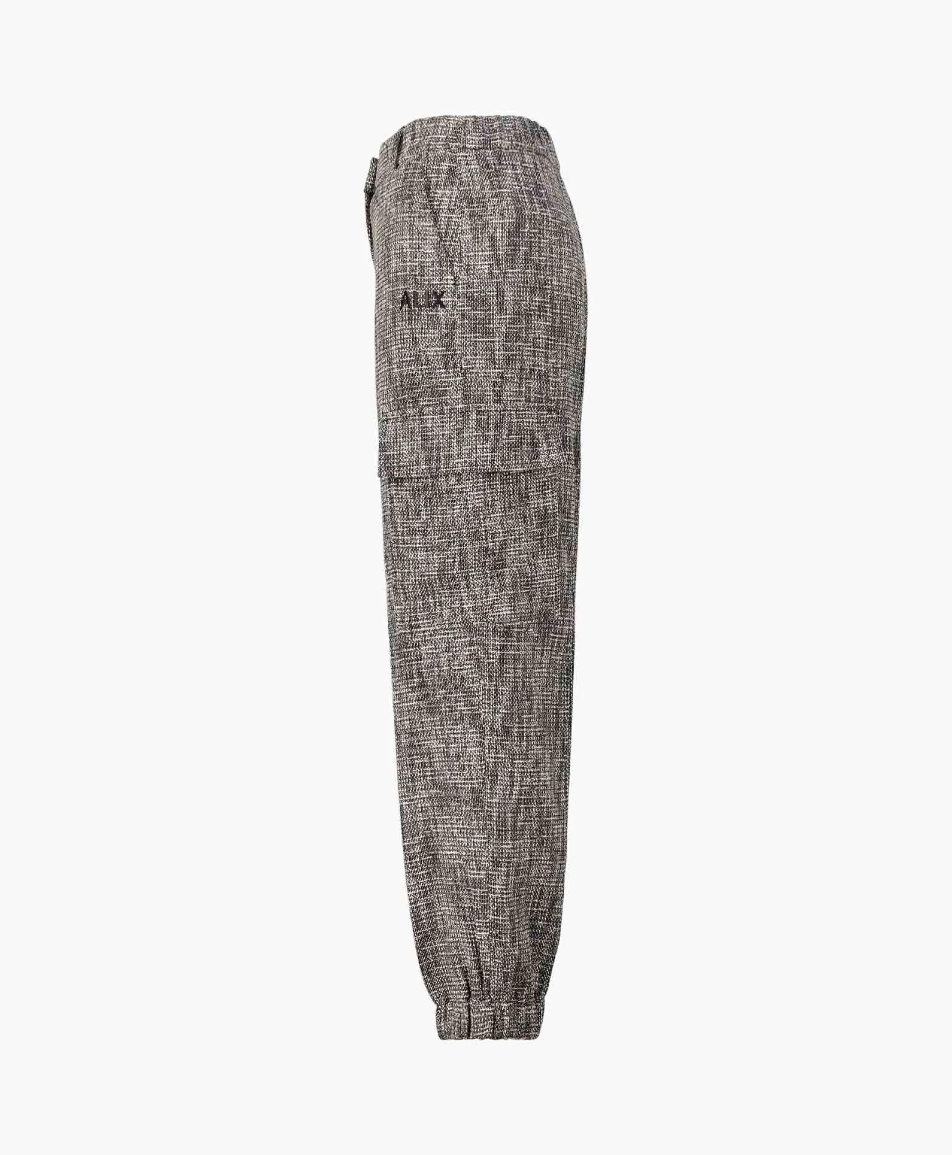 Dames Alix The Label Broeken*Cargobroek Woven Boucle Cargo Zwart