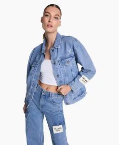 Dames Alix The Label Jassen*Jack Woven Denim Blauw