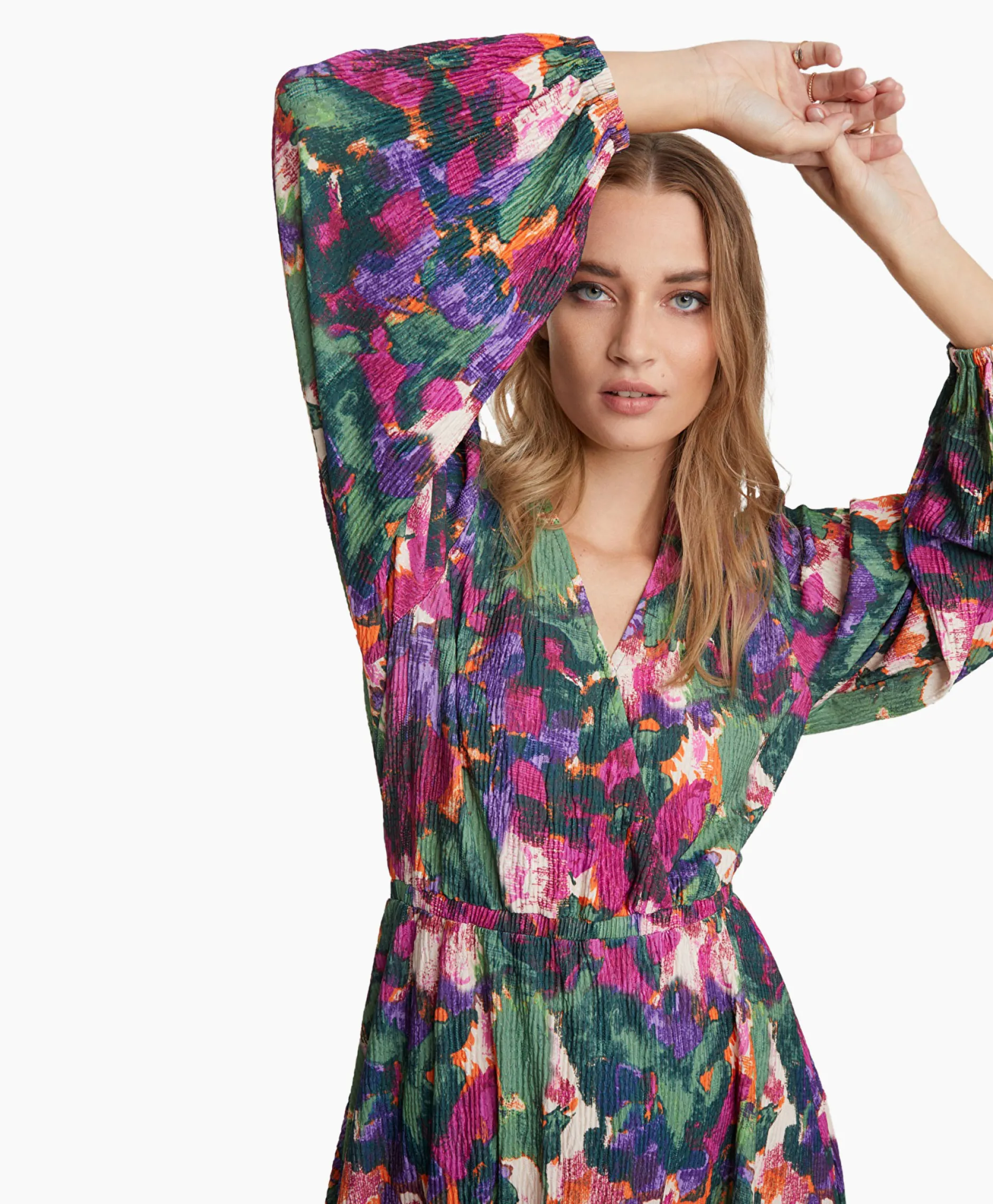 Dames Alix The Label Bruiloftskleding*Mini Jurk Woven Camouflage Flower Zwart