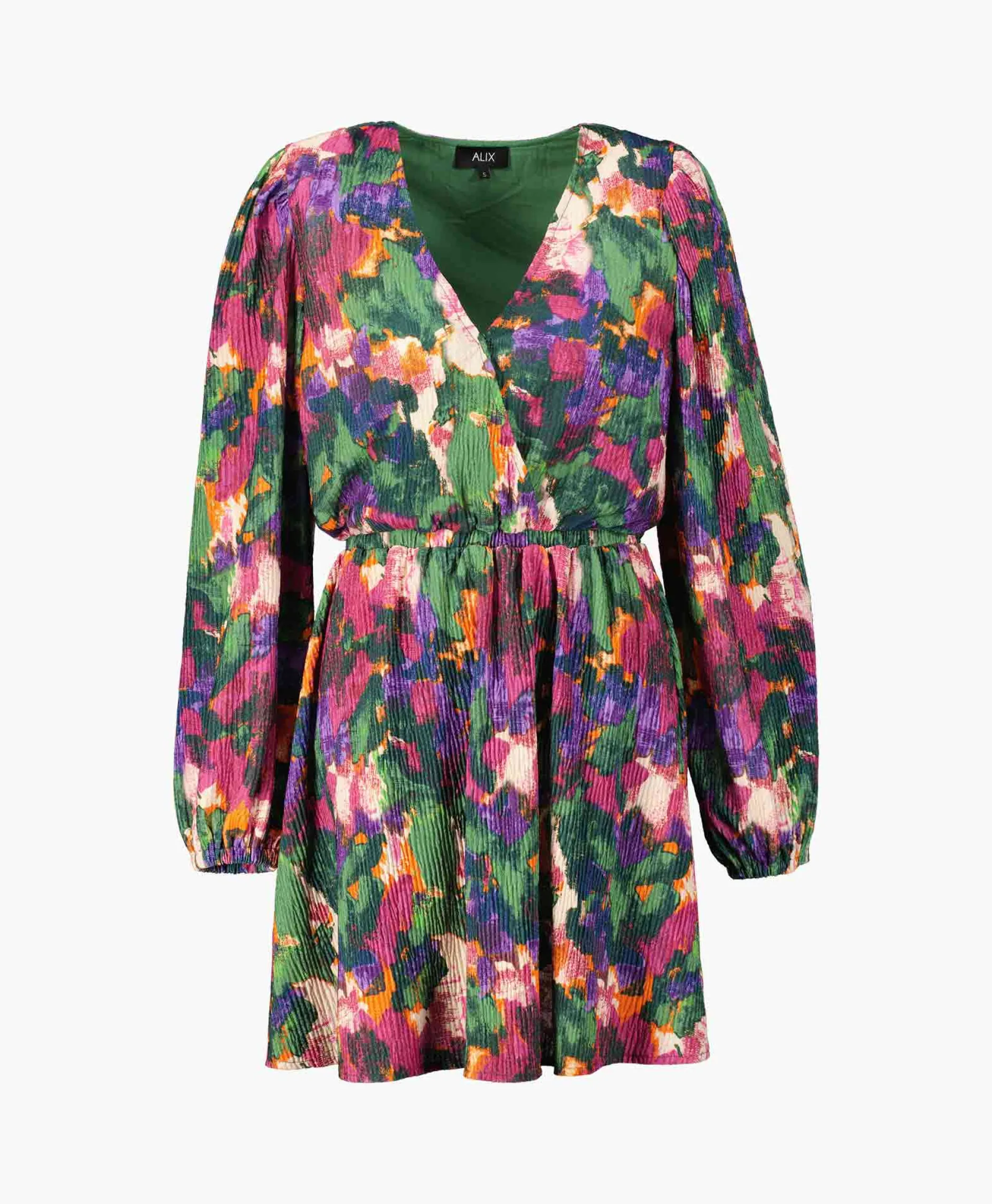 Dames Alix The Label Bruiloftskleding*Mini Jurk Woven Camouflage Flower Zwart