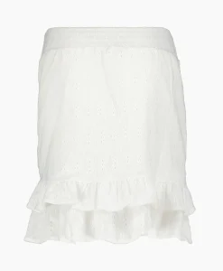Dames Alix The Label Rokken*Minirok Knitted Jersey Broderie Skirt Off White