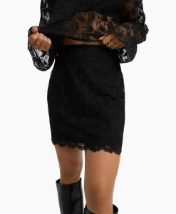 Dames Alix The Label Rokken*Minirok Ladies Woven Lace Mini Zwart