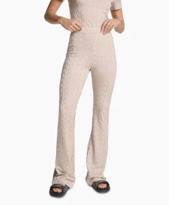 Dames Alix The Label Broeken*Pantalon Knitted A Jacquard Zand