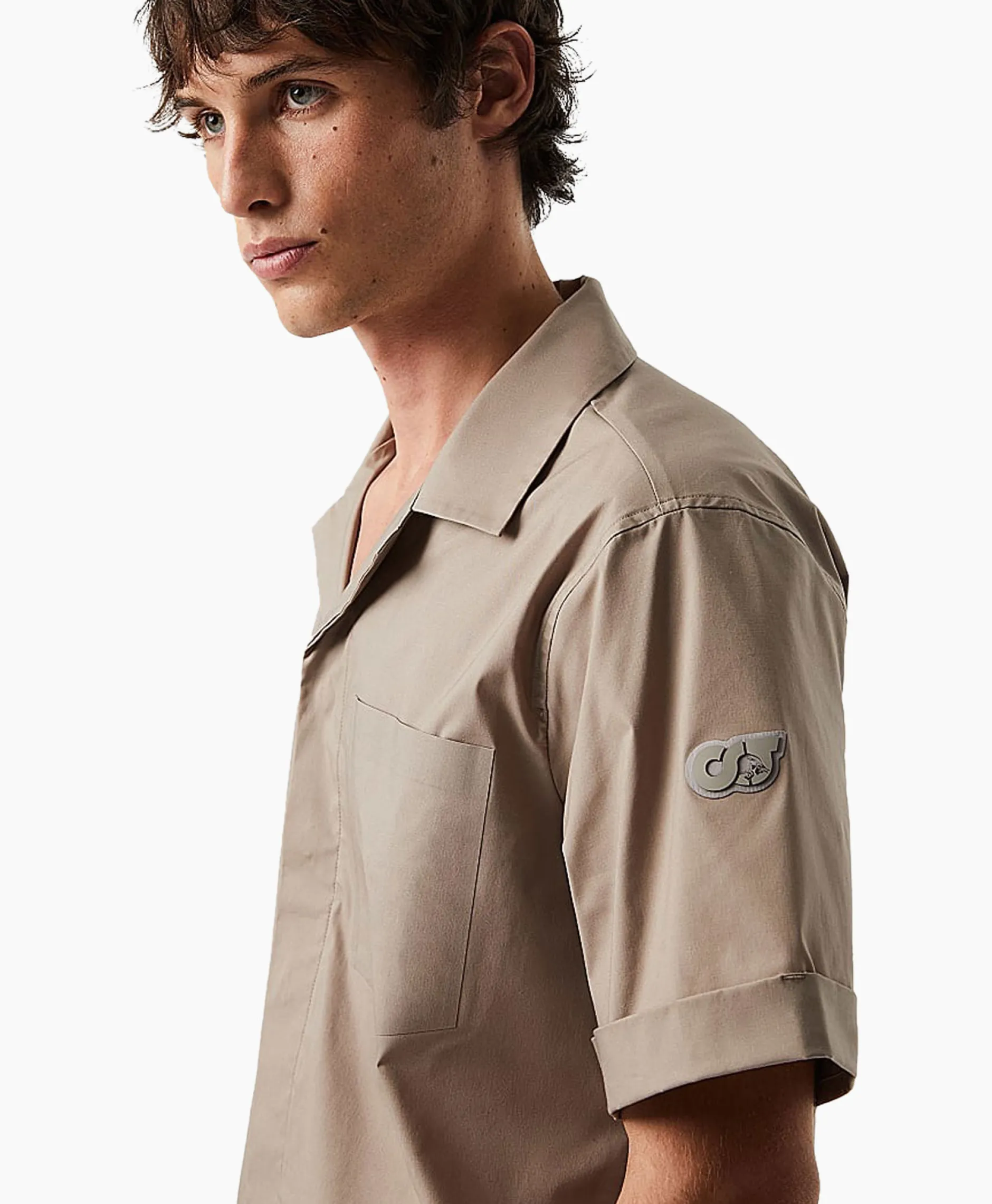 Heren Alpha Tauri Overhemden*Overhemd Welsh Zand