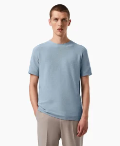 Heren Alpha Tauri T-Shirts*T-Shirt Korte Mouw Fosos Licht Blauw