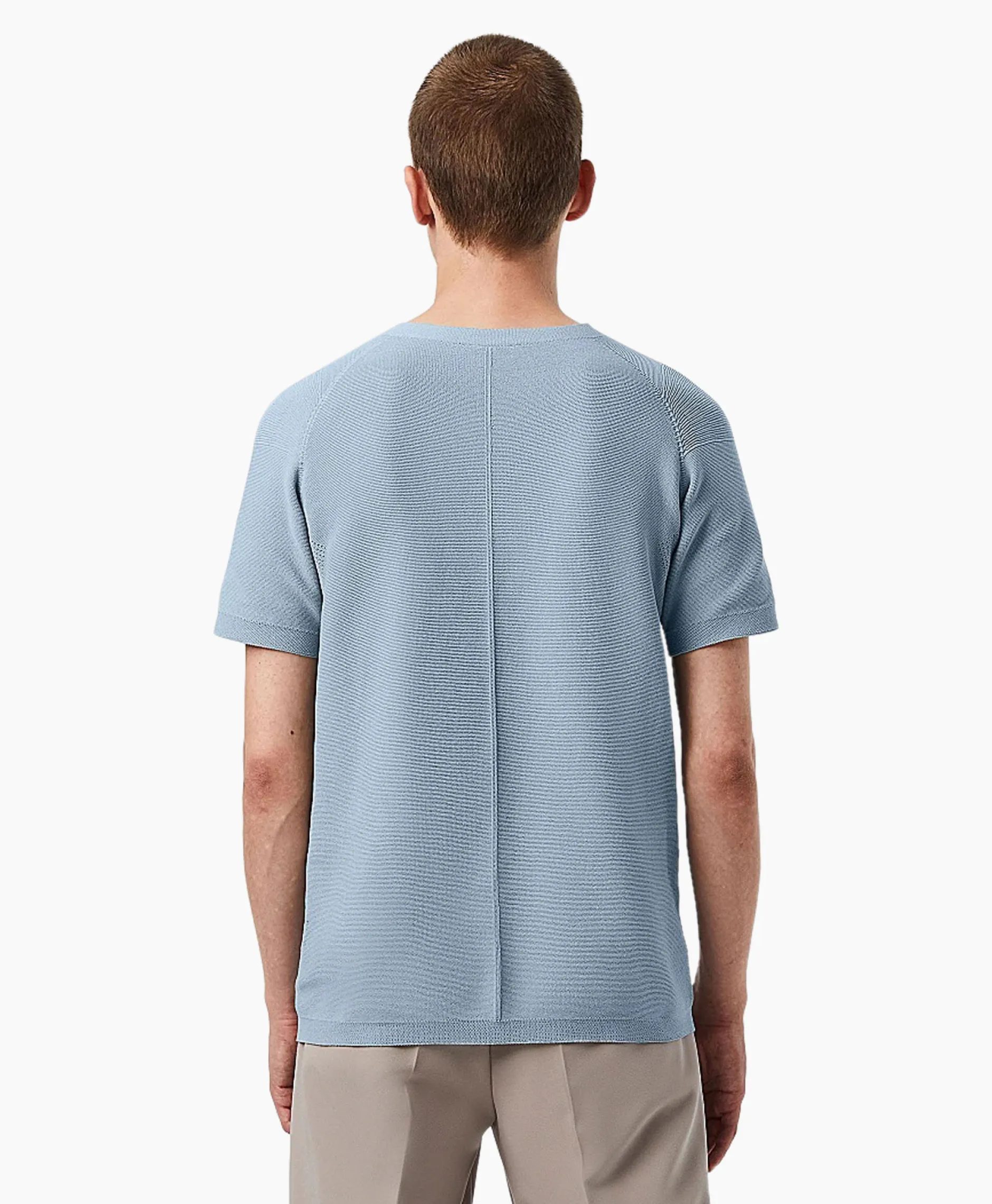 Heren Alpha Tauri T-Shirts*T-Shirt Korte Mouw Fosos Licht Blauw