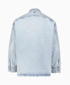 Dames Ami Paris Jassen*Overshirt Oversized Adc Licht Blauw