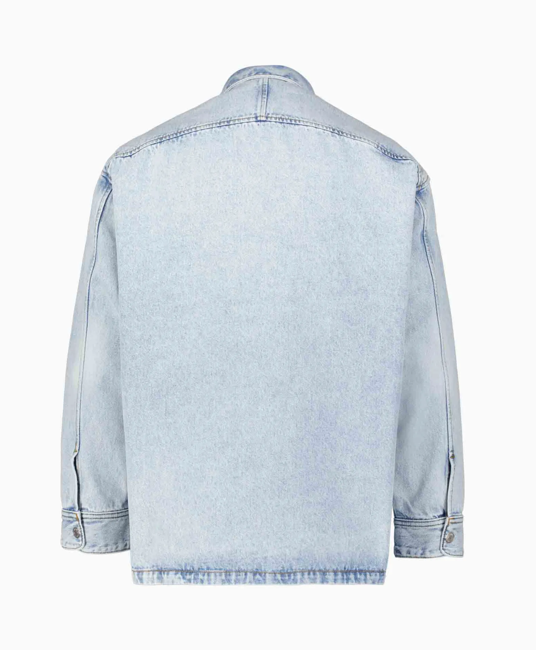 Dames Ami Paris Jassen*Overshirt Oversized Adc Licht Blauw