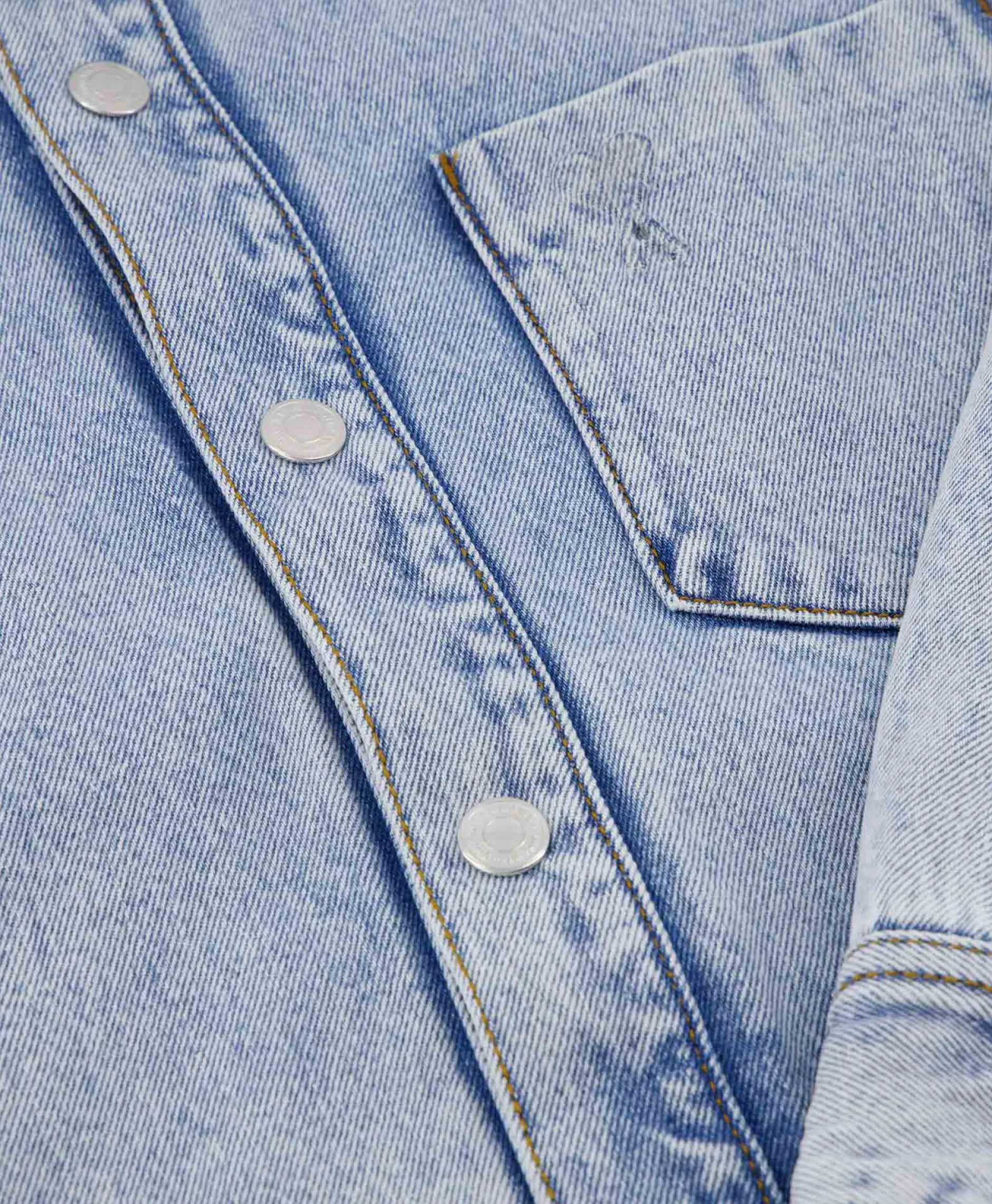 Dames Ami Paris Jassen*Overshirt Oversized Adc Licht Blauw