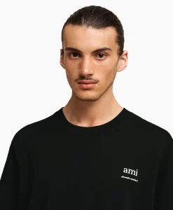 Heren Ami Paris T-Shirts*T-Shirt Korte Mouw Ami Am Zwart