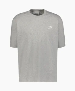 Heren Ami Paris T-Shirts*T-Shirt Korte Mouw Ami Am Antraciet