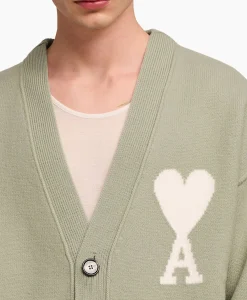 Heren Ami Paris Vesten*Vest Off White Adc Zand