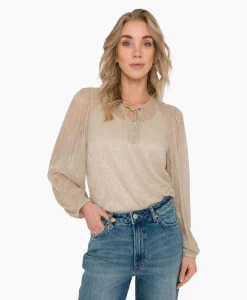 Dames Anna Van Toor Blouses*Blouse 26A05-03428 Goud