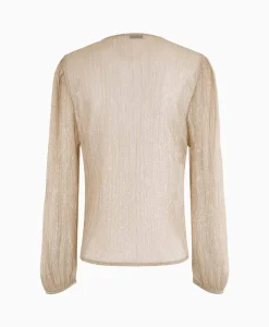 Dames Anna Van Toor Blouses*Blouse 26A05-03428 Goud