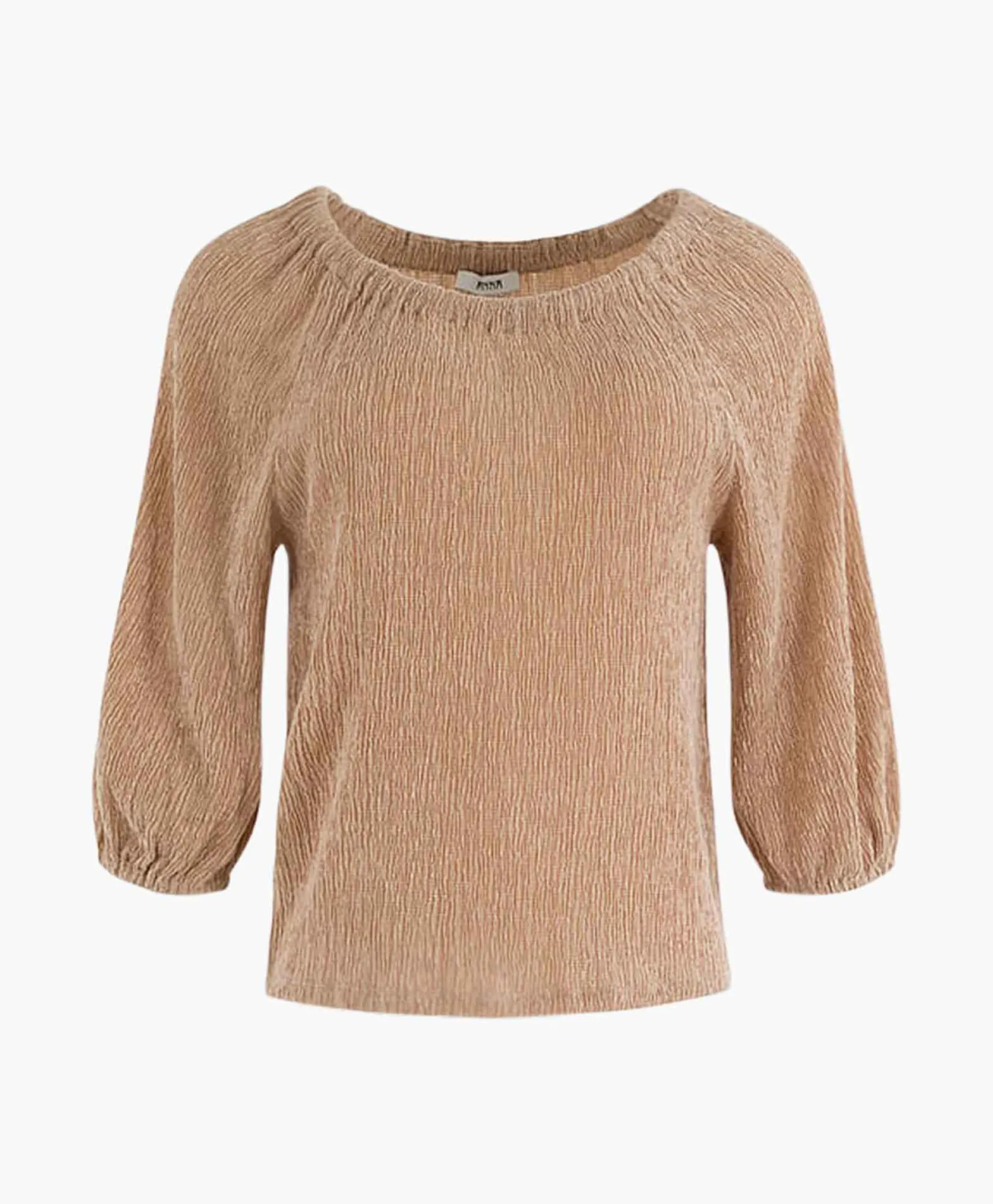 Dames Anna Van Toor T-Shirts & Tops*Blouse 26A05-03373 Zand