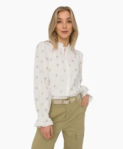 Dames Anna Van Toor Blouses*Blouse 17A05-03172B-1 Off White