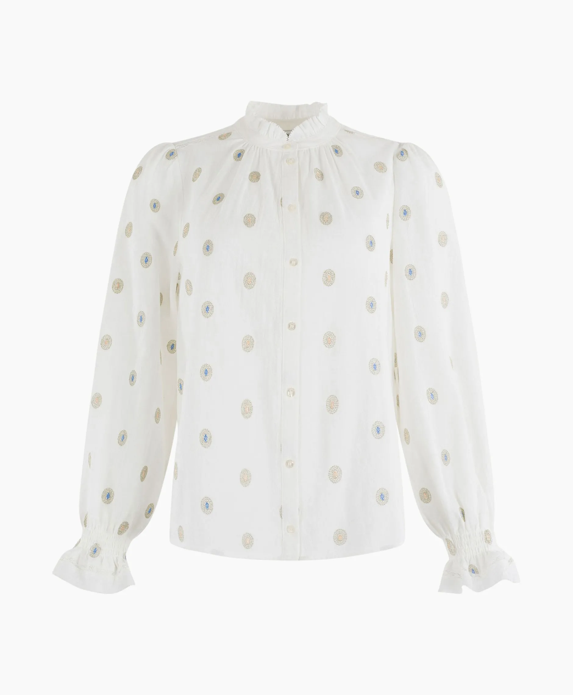 Dames Anna Van Toor Blouses*Blouse 17A05-03172B-1 Off White