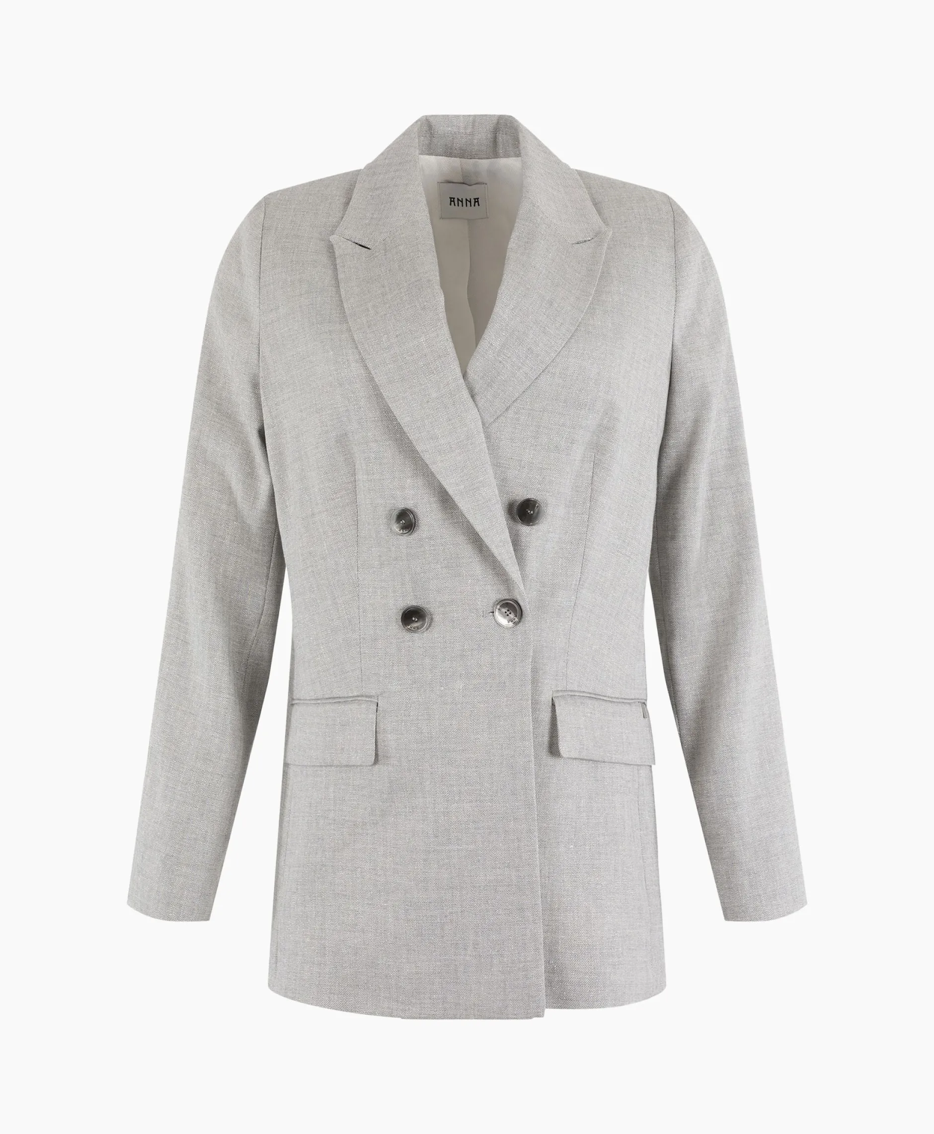 Dames Anna Van Toor Gilets*Gilet 33A01-02610 Zilver