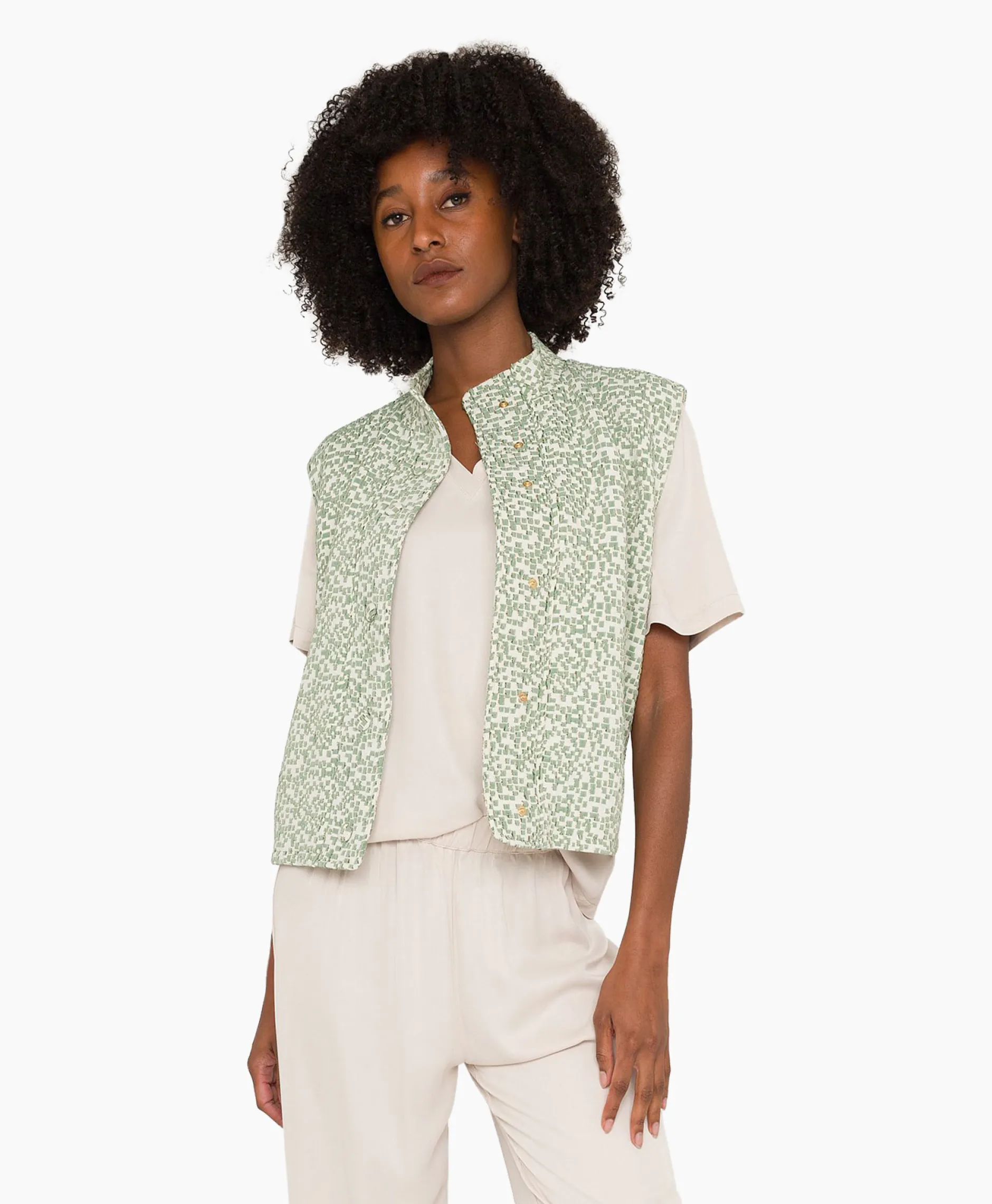 Dames Anna Van Toor Gilets*Gilet 43A11-02108B Groen