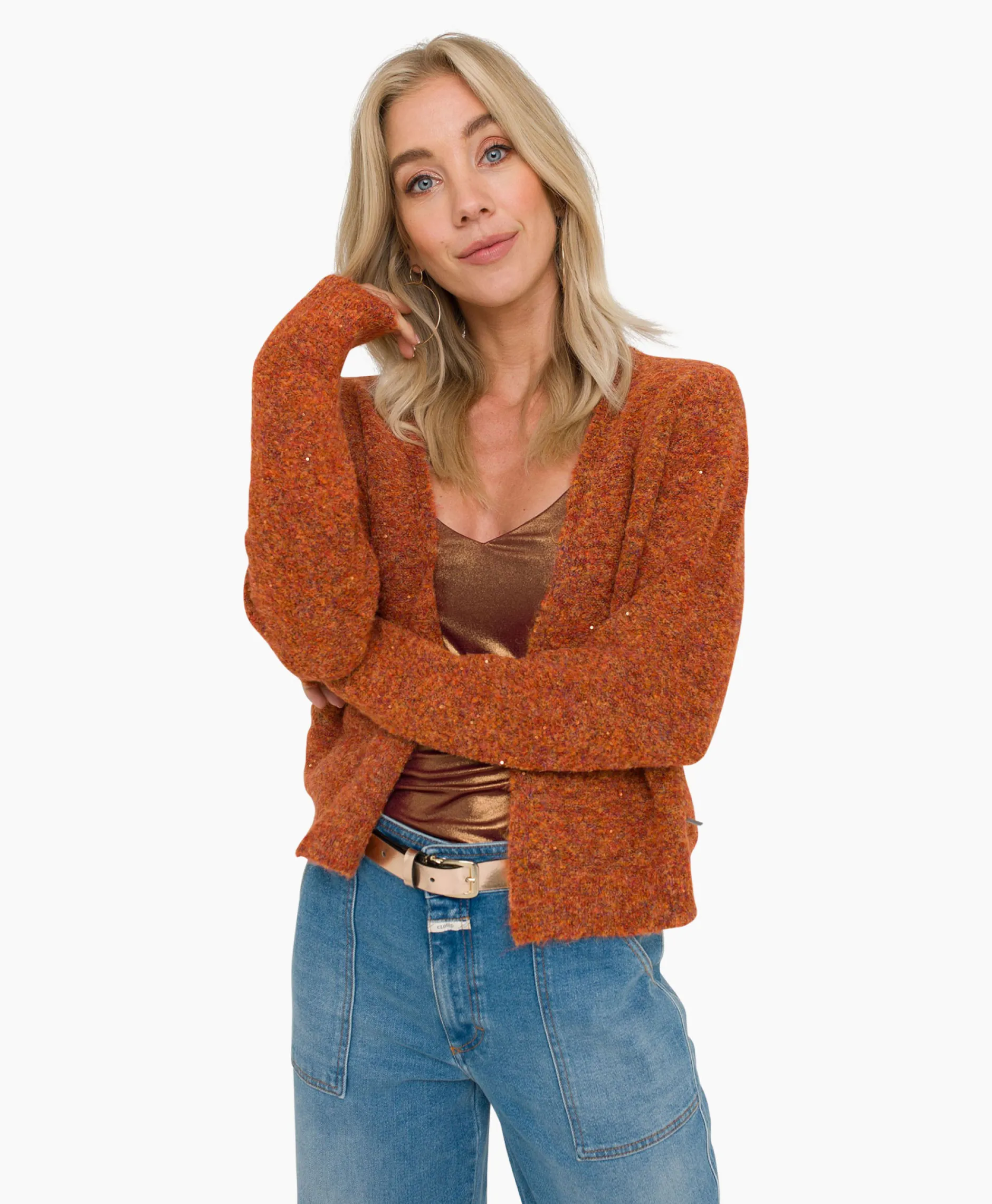 Dames Anna Van Toor T-Shirts & Tops*T-Shirt 74A04-03657 Brons