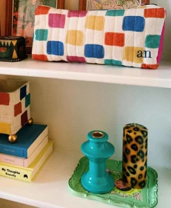 Lifestyle Anna+nina Lifestyle*Kaars Small Leopard Print Pillar Candle Bruin