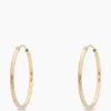 Dames Anna+nina Sieraden*Oorbellen Hammered Plain Hoop Earrings Xl Silver G Goud