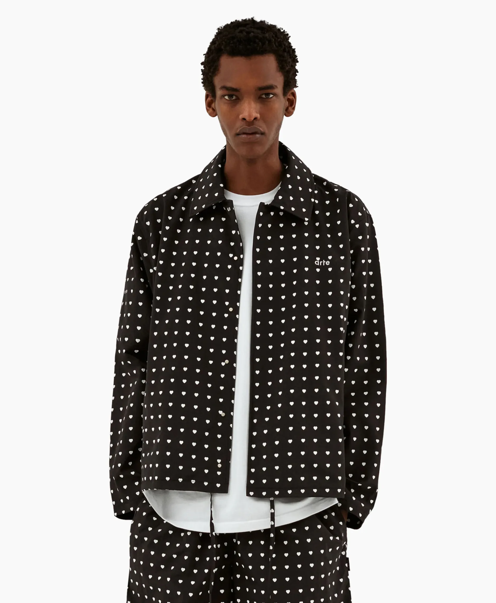 Heren Arte Antwerp Jassen*Jack Coach Heart Print Zwart