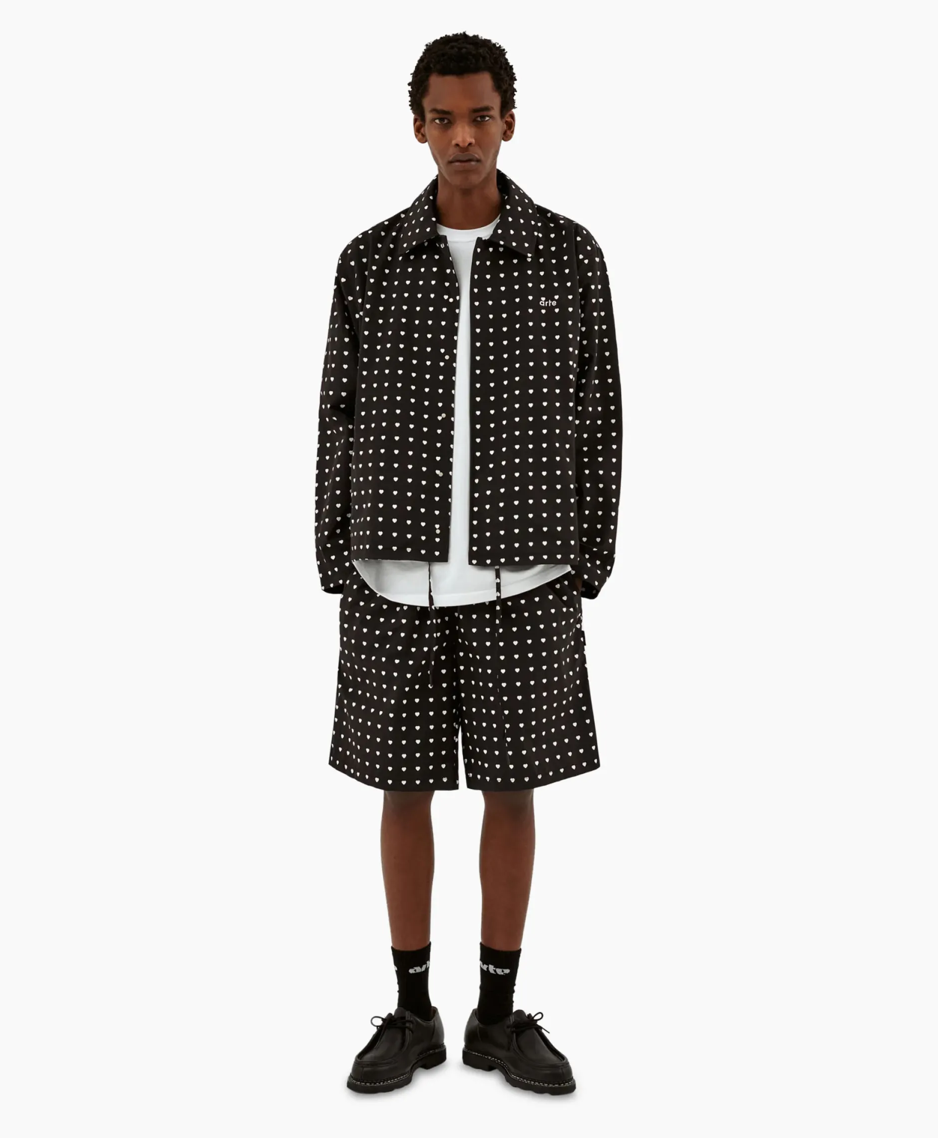 Heren Arte Antwerp Broeken*Korte Broek Heat Print Zwart