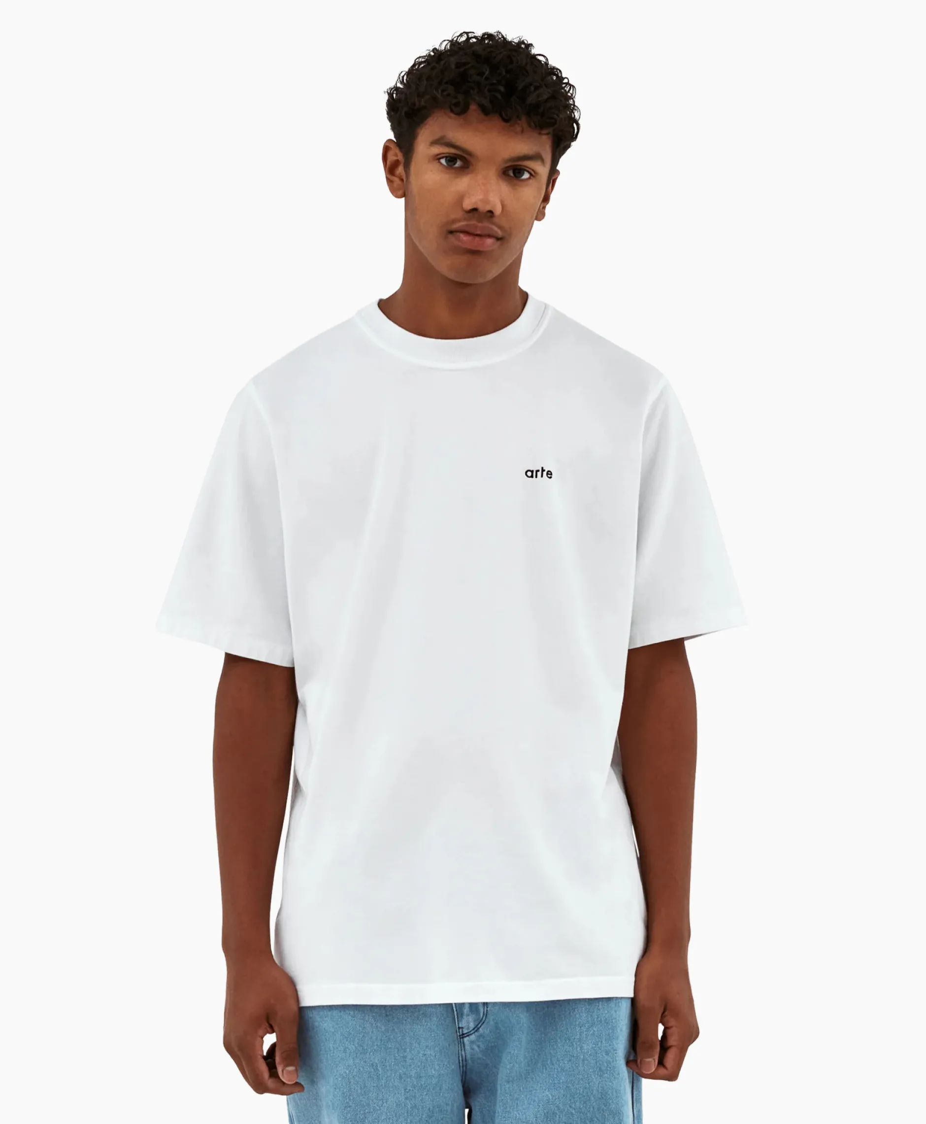 Heren Arte Antwerp T-Shirts*T-Shirt Korte Mouw Heart Rings Back Print Wit