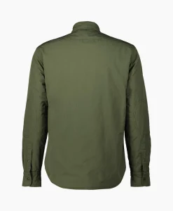 Heren Aspesi Overhemden*Overhemd Camicia Alvaro Wool Donker Groen