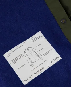 Heren Aspesi Overhemden*Overhemd Camicia Alvaro Wool Donker Groen