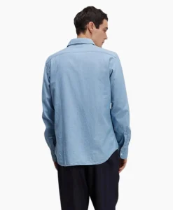 Heren Aspesi Overhemden*Overhemd Camicia Sedici Licht Blauw