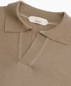 Heren Aurelien Truien*Pullover Buttonless Polo L Taupe