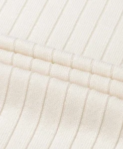 Heren Aurelien Truien*Pullover Rib Zip Polos Ls Ivoor / Naturel