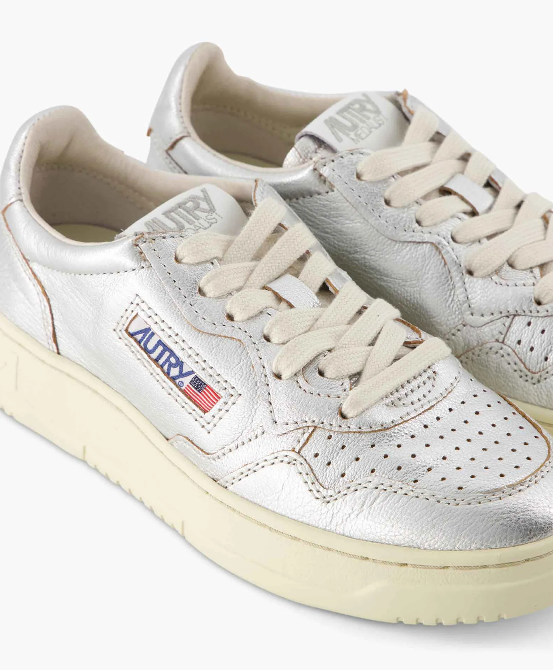 Dames Autry Sneakers*Sneaker Medalist Low Wom Zilver