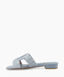 Dames Bibi Lou Sandalen*Sandaal Zonder Hak Rafia Donker Bruin